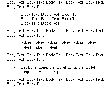 Block text